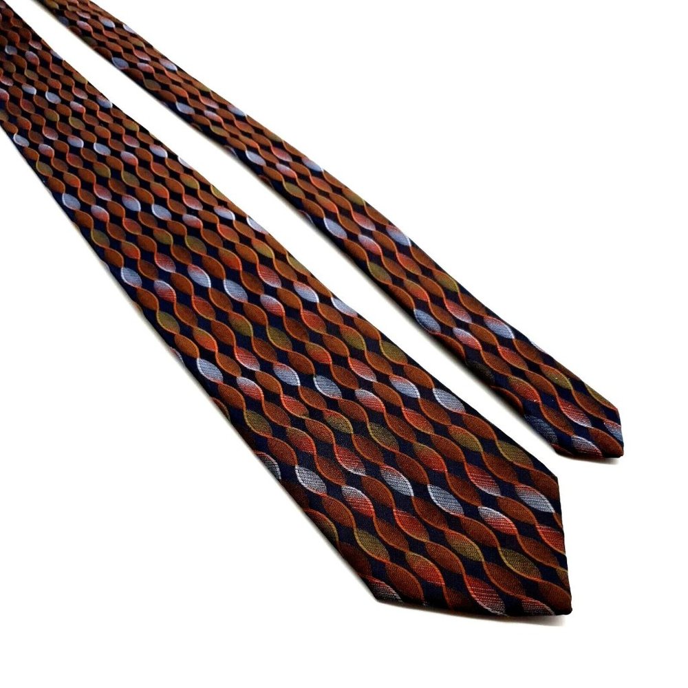 Covington Mens Necktie Designer Office Work Accessory Dad Gift Brown Blue